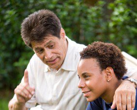 Father and teenage son