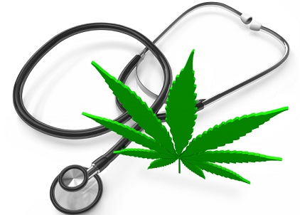 Medical Marijuana - Cannabis Leaf and Stethoscope Medical Marijuana - Cannabis Leaf and Stethoscope