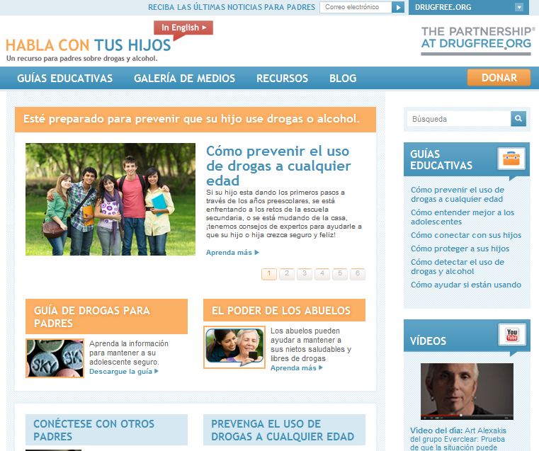 Habla Con Tus Hijos- website screengrab