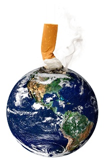Globe with cigarette 8-17-12