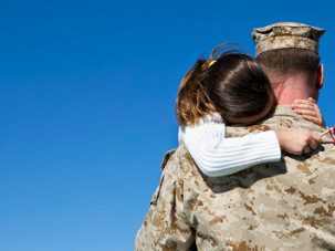 Military dad with daughter 1-22-13