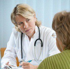 Doctor counseling patient