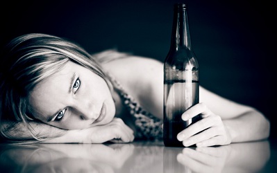 Young girl with Beer Bottle