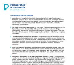 13 Principles of Effective Treatment