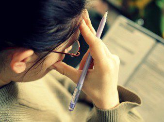 College student taking test- Join Together at The Partnership at Drugfree.org
