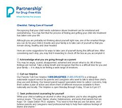 Taking care of yourself checklist