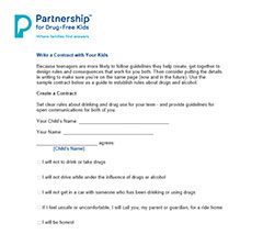 Make a contract with your kids