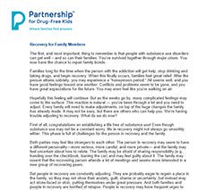 Recovery for Families
