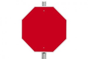 Blank Stop Sign Isolated